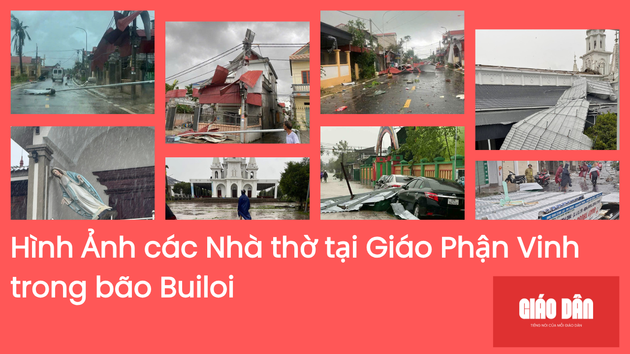 Hình Ảnh các Nhà thờ tại Giáo Phận Vinh trong bão Builoi