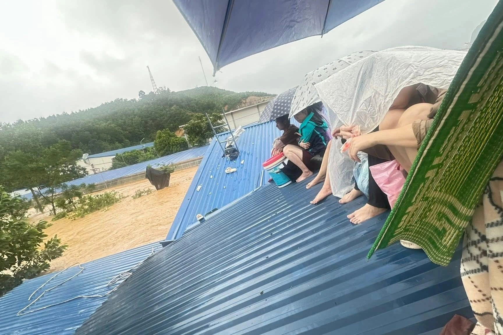 Nước lũ dâng, Giáo Dân Giáo hạt Thái Nguyên leo mái nhà kêu cứu trong đêm 6 Nước lũ dâng, Giáo Dân Giáo hạt Thái Nguyên leo mái nhà kêu cứu, những giáo xứ oằn mình trong biển nước